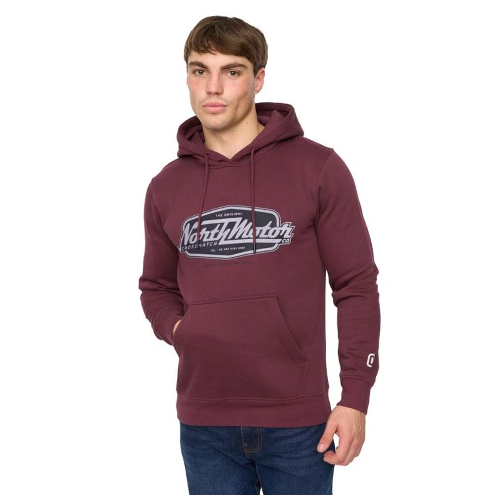 Crosshatch Mens Hellmere Hoodie / Rum Raisin